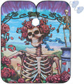 Visesunny Barber Cape - Flower Skull Polyester Hair Cutting Salon Apron Anti-Static Haircut Water-Resistant Shaving Cloth Beard Shaving Bib Hairdressing Cape