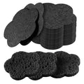 50-Count Facial Sponges Compressed Facial Sponges Natural Facial Cleansing Sponges Pads Cute Flower Shape Exfoliating Sponges for Cleansing Reusable,Best Makeup Gift, Black