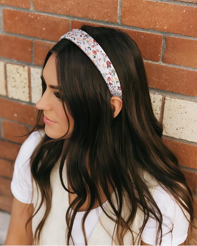 Headbands for Women - 1 Inches Wide Headbands - Solid Color Headband Fashion Hair Accessories- Trendy Women Girls Non Slip Fashion Hair Bands- Thick Elastic Hair Bands for Women's Hair 6PCS