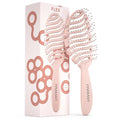 FRAMAR Vented Pink Hair Brush For Women – Flex Brush With Bendable Frame, Wet Hair Brush Detangler, Wet Hairbrush For Women, Vented Design For Faster Blow Drying and Less Breakage – Pain Free