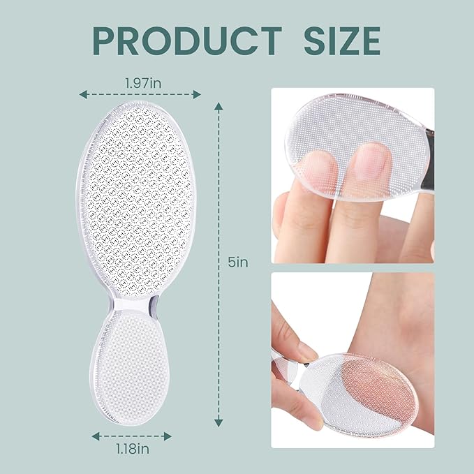 ESUOHYM Glass Foot File Callus Remover Dead Skin Feet Heel Scraper