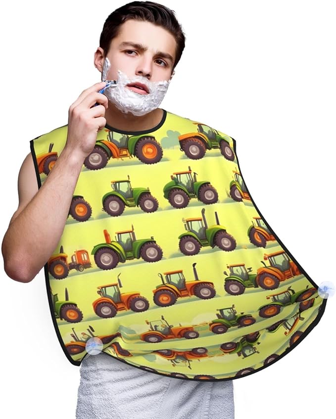 Purple Music Notes Print Beard Bib Shaving Apron, Beard Hair Trimming Cape – For Dad