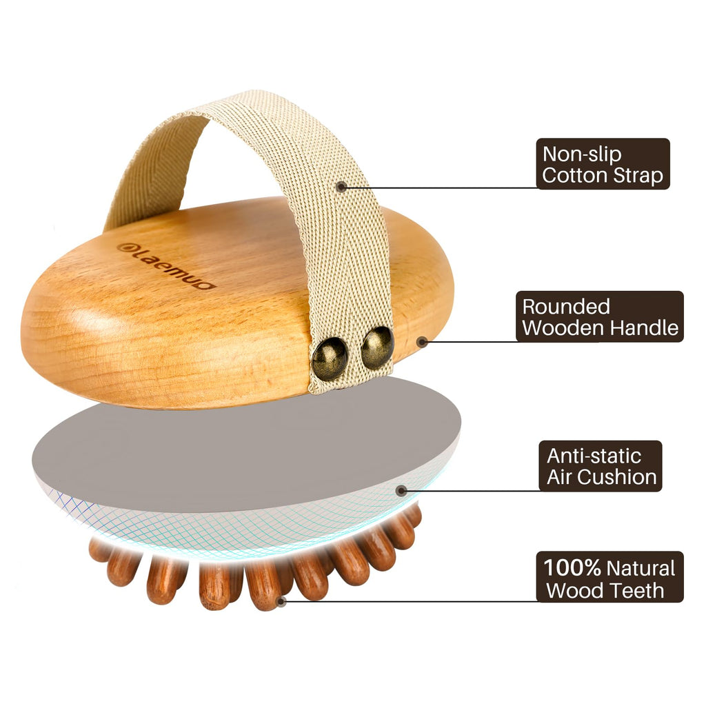Wood Therapy Massage Tool for Belly Fat,Wooden Meridian Massage Body Brush for Cellulite Remover, Cellulite Lymphatic Drainage Massager for Body Shaping, Maderoterapia Kit for Muscle Pain Relief