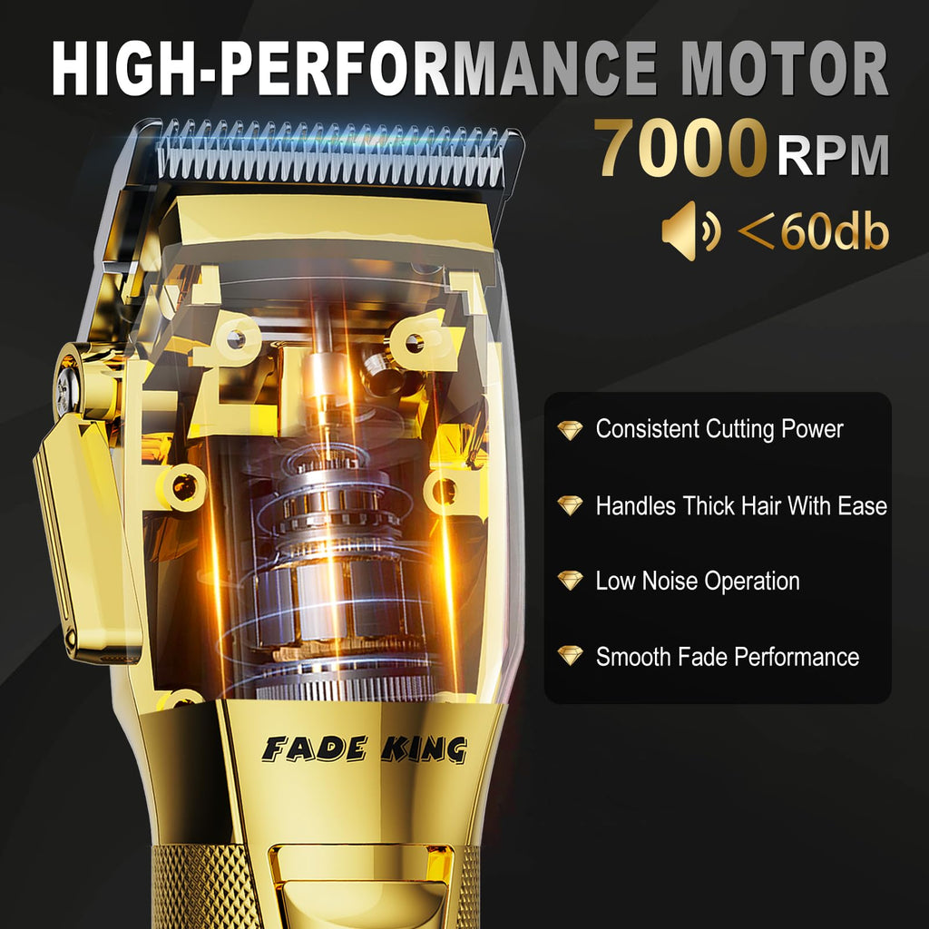FADEKING Professional Hair Clippers for Men, Cordless Clipper & Trimmer Kit