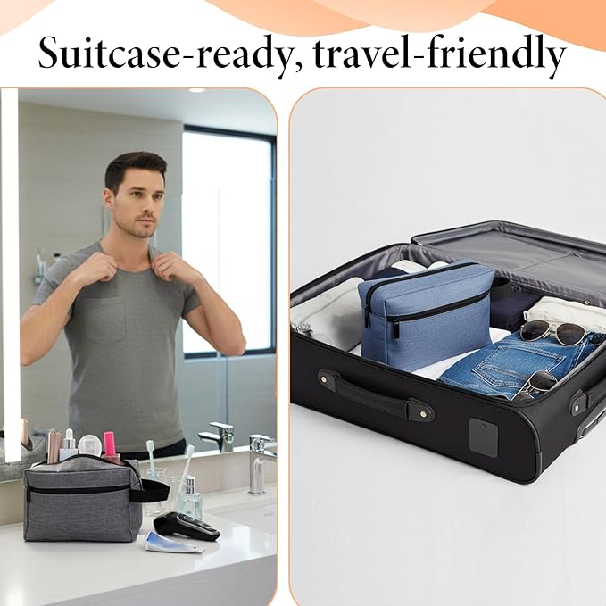 16 Pcs Travel Toiletry Bag for Women Men 4 Colors Hanging Cosmetic Bag Waterproof Grooming Bags Large Water Resistant Shaving Bags with Handle and Divider Storage Travel Pouch Case for Accessories