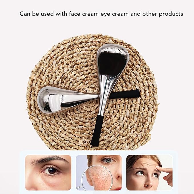 Ice Globes Cryo Sticks Facial Massage Tools, Skin Care Unbreakable Stainless Steel Beauty Cold Roller for Face Eyes & Neck, Gifts for Women Mom Wife Girlfriend