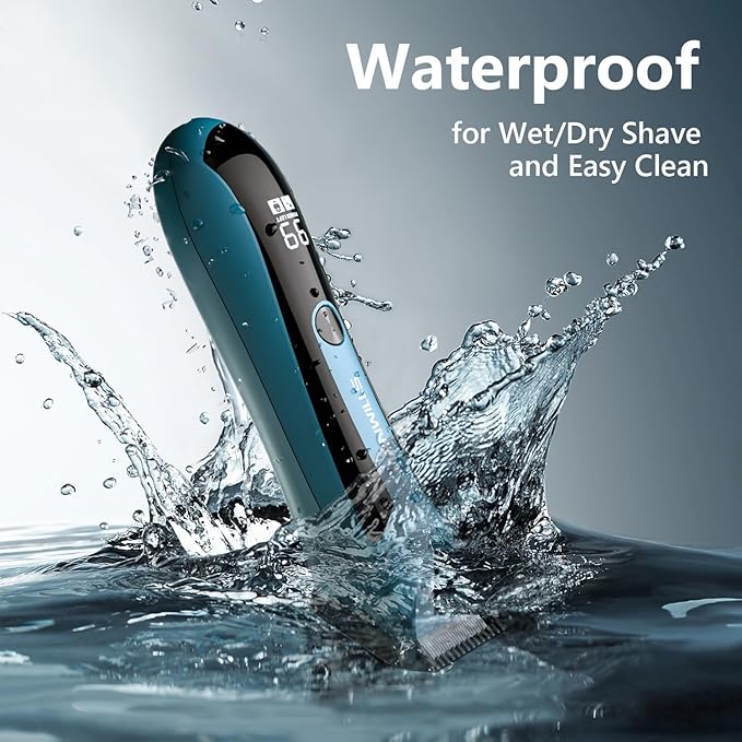 ManWills Body Hair Trimmer Men - Body Groomer, Groin Hair Trimmer for Men Waterproof Wet/Dry Use, Electric Ball Trimmer/Shaver with Charging Dock, Male Hygiene Razor, Mens Grooming Kit