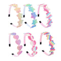 6 Pack Girls Headbands Glitter Kids Hair Accessories Bow/Heart/Star Shaped Sweet Hairband For Toddler/Girls/Teens