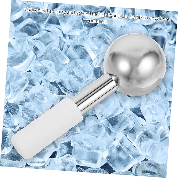 2pcs Ice Globes for Facials Stainless Steel Cooling Rollers for Facial Massage Ergonomic Handle Reduce Puffiness Enhance Circulation for and Gifting