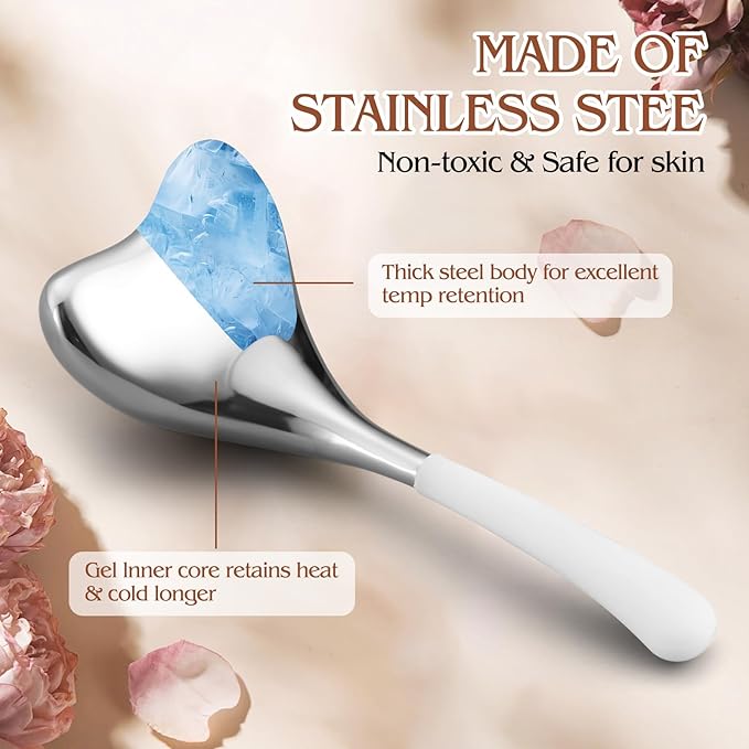 Running man Cryo Sticks for Face - Gua Sha and Massage 2-in-1, Ice Globes-Facial Skin Care Tools for Women, Cold Globes for Facials, Cooling Face Globes