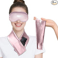2 Packs Cooling Eye Mask and Neck Ice Pack Wrap,Hot Cold Compress Ice Pack for Neck,Cold Gel Cooling Mask for Sleep,Reusable Ice Eye Mask Cold Compress for Puffy Eyes,Pink