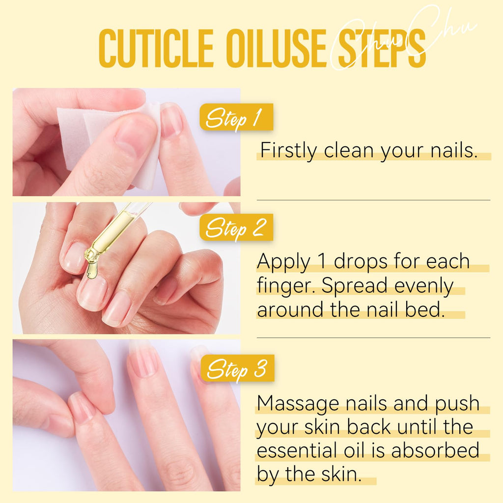 CHUCHU Vegan Cuticle Oil for Nail: Pineapple Scent Natural Vitamin B & E Nail Oil - Hydrates Moisturizes Repairs for Nails Damage Dry Cuticle 0.51 Fl Oz