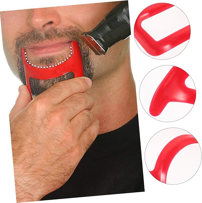 2pcs Beard Styling Ruler Professional Goatee Shape Tool for Precision Beard Grooming Compact and Portable for Men for Travel and Easy Storage