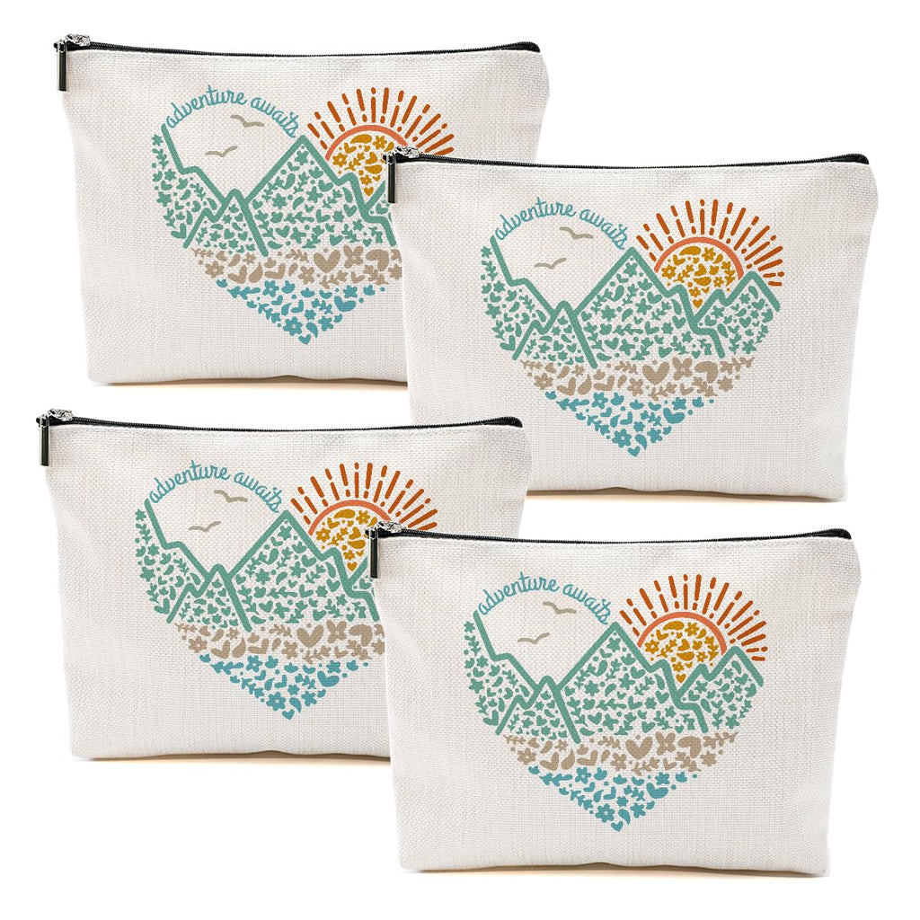 DHKG 4pcs Camping Gifts for Women Makeup Bag, Travel Essential Cosmetic Bag