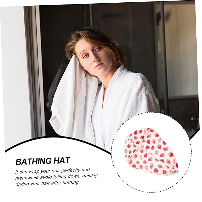 CIMAXIC Hair Drying Cap Absorbent Shower Hat Soft Microfiber Turban for Fast Hair Drying Suitable for All Types Household Bathing