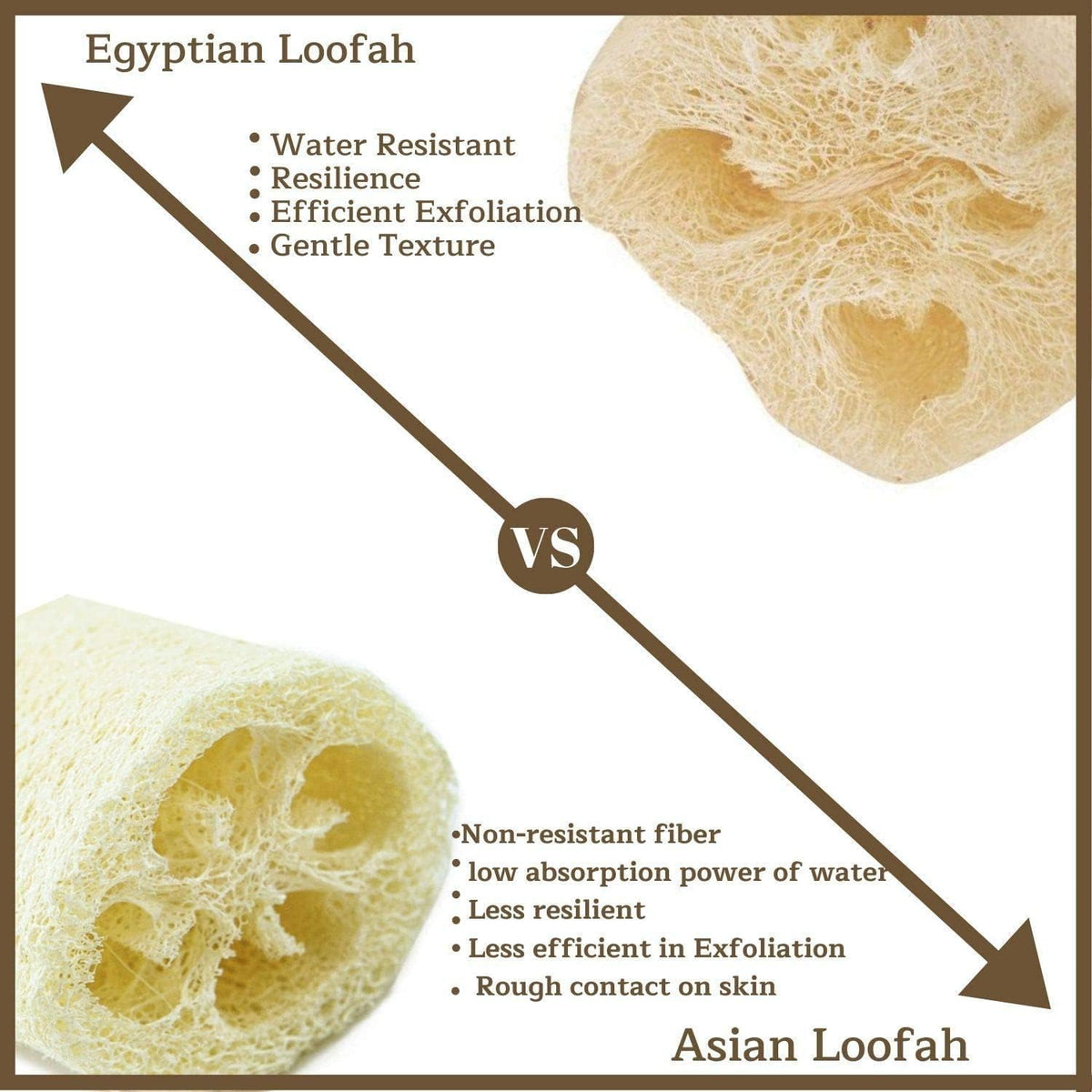 NileCart Egyptian Natural Loofah Sponge, 22 Inchs