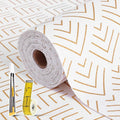 Shelf Liner for Kitchen Cabinets 12in x 10FT Non Adhesive Drawer Liner Non-Slip Thickened Shelf Liner Paper Strong Easy to Clean for Tool Box Refrigerator with Knife and Tape Measure, Gold Arrow