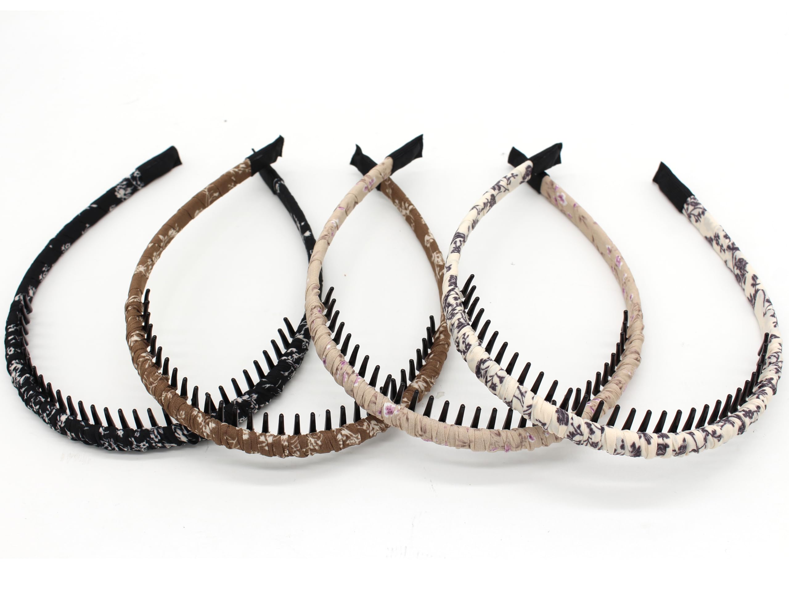 JOBAND headbands for women non slip hair bands for women's hair Zig Zag Headbands(pack of 4)