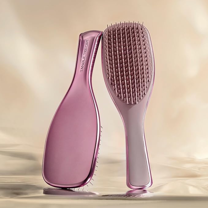 Tangle Teezer Chrome Ultimate Detangler Brush, Straight to Curly, Mauve