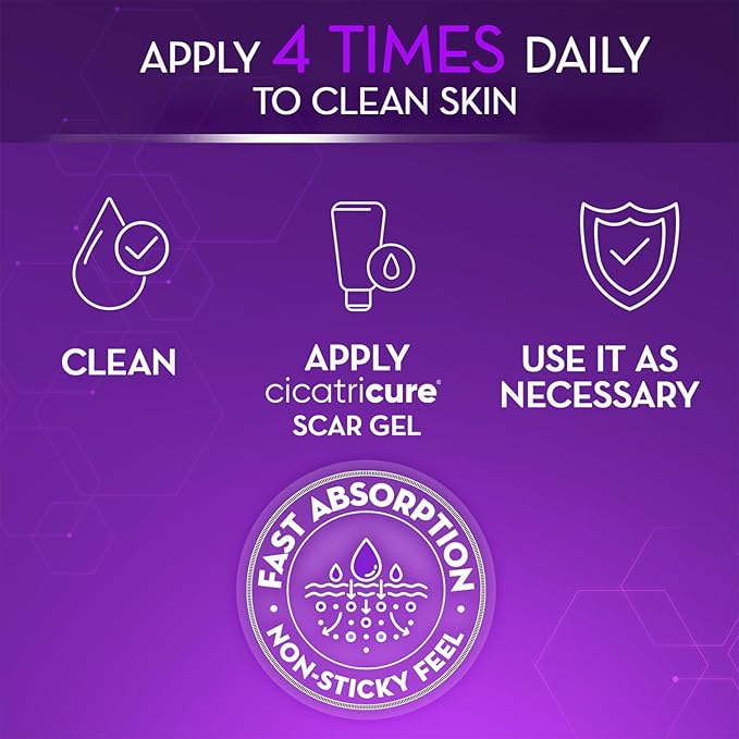 Cicatricure Advanced Scar Gel for Face & Body - Proven Results in 2 Weeks, Scar Treatment for Surgical Scars, Stretch Marks, Scars of Burns and Injuries, Acne Scar Treatment, 1 oz (28 g)