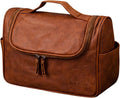 G.B.S GENTS Faux Leather Men’s Toiletry Bag – Travel Dopp Kit with Zippered Compartments, Carry Handle, Water-Resistant Lining – Shaving & Grooming Organizer for Men