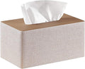 Larger Tissue Box Cover, Modern PU Leather Rectangular Facial Tissue Holder, Minimalist Tissue Organizer/Dispenser, Napkin Storage Box for Bathroom,Vanity Countertop, Nightstand, Office, Home Decor