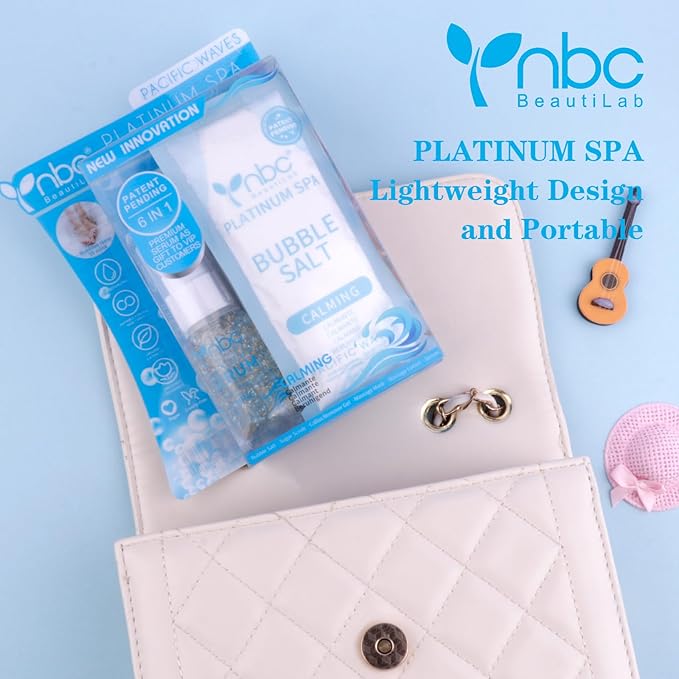 nbc BeautiLab Pedicure Foot Soak Set - Upgraded 6 in 1 Foot Spa, Foot Bath Spa, Pedicure Kit, Foot Soak for Tired & Dry Cracked Feet, Athletes Feet and Calluses (Pacific Waves)