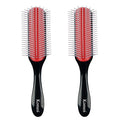 Koeuoi 2 Pcs 9 Row Classic Styling Curly Hair Brush for Detangling, Separating, Shaping. For Women and Men Wet or Dry Hair.