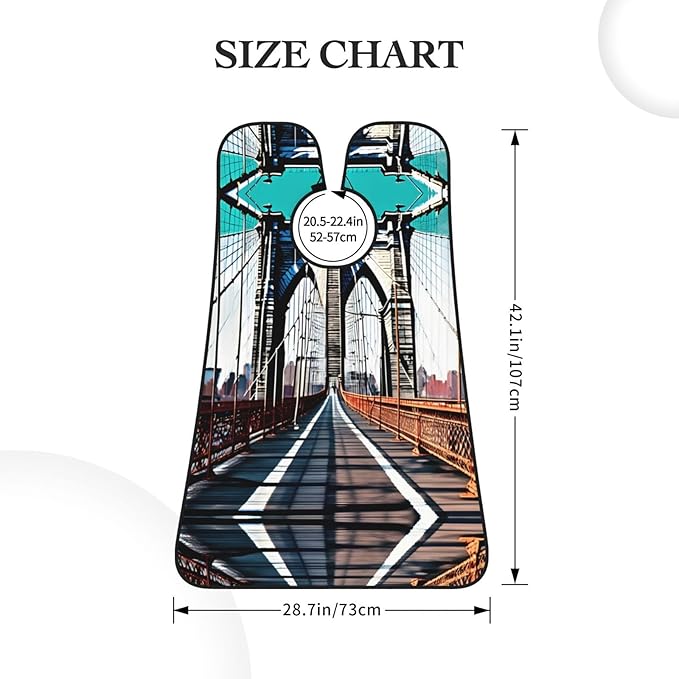Brooklyn Bridge Print Beard Bib Shaving Apron, Beard Hair Trimming Cape Gift For Dad