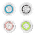 Brush Head Replacements Compatible with Clarisonic Mia 1, Mia 2, Mia Fit, Alpha Fit, Smart Profile Uplift and Alpha Fit (4Packs(Blue+Black+Green+Pink)) (4 Pack)