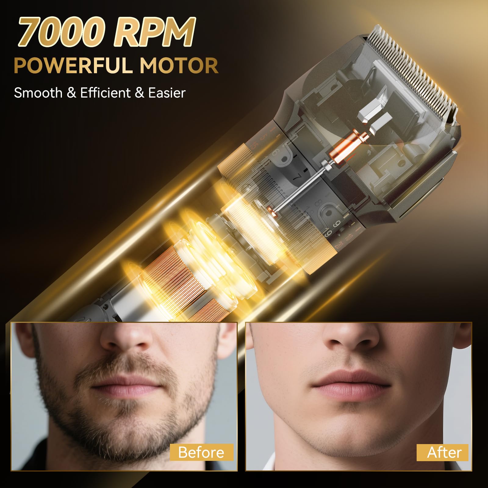 kensen Beard Trimmer for Men, 42 Adjustable Length Setting Mustache Trimmer