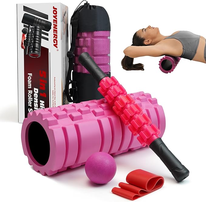 5 in 1 Foam Roller Set High Density Patented Foam Roller for Exercise