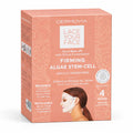 DERMOVIA LACE YOUR FACE Patented Compression Facial Mask, Reusable Biodegradable Cotton Anti Aging Skin Care, Firming Algae Stem Cell, 4 pack