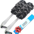 SHOWER BOUQUET Charcoal Back-Loofah-with-Handle | 2-Pack Loofa Stick Lufa