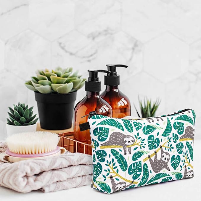 WANDF Small Makeup Bag for Purse, Small Cosmetic Bag for Women