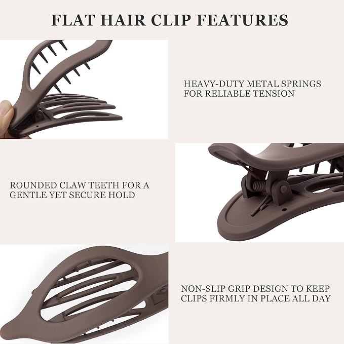 Sunolga Magnetic Hair Clips, Decorative Strong Hold No-Slip Claw Clips, DIY Cute Magnetic Seamless Hairstyling Accessories for Easy Half-Up Hairstyles, Lightweight Hairclips Suit All Hair Types