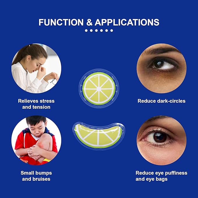 ZNÖCUETÖD Gel Ice Pack Reusable Cooling Eye Pads and Under Eye Patches,Eye Hot Cold Treatment Pack for Redness,Pain Relief and Eye Relax