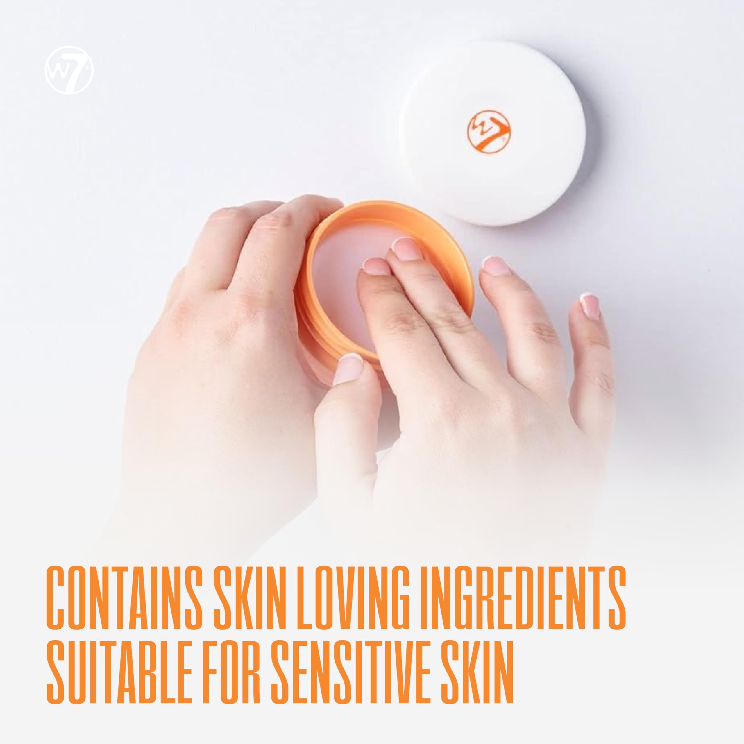 W7 Peachy Clean Face Cleansing Balm - Makeup Remover Melt With Fruit Juice - Clean Oil Free Skin