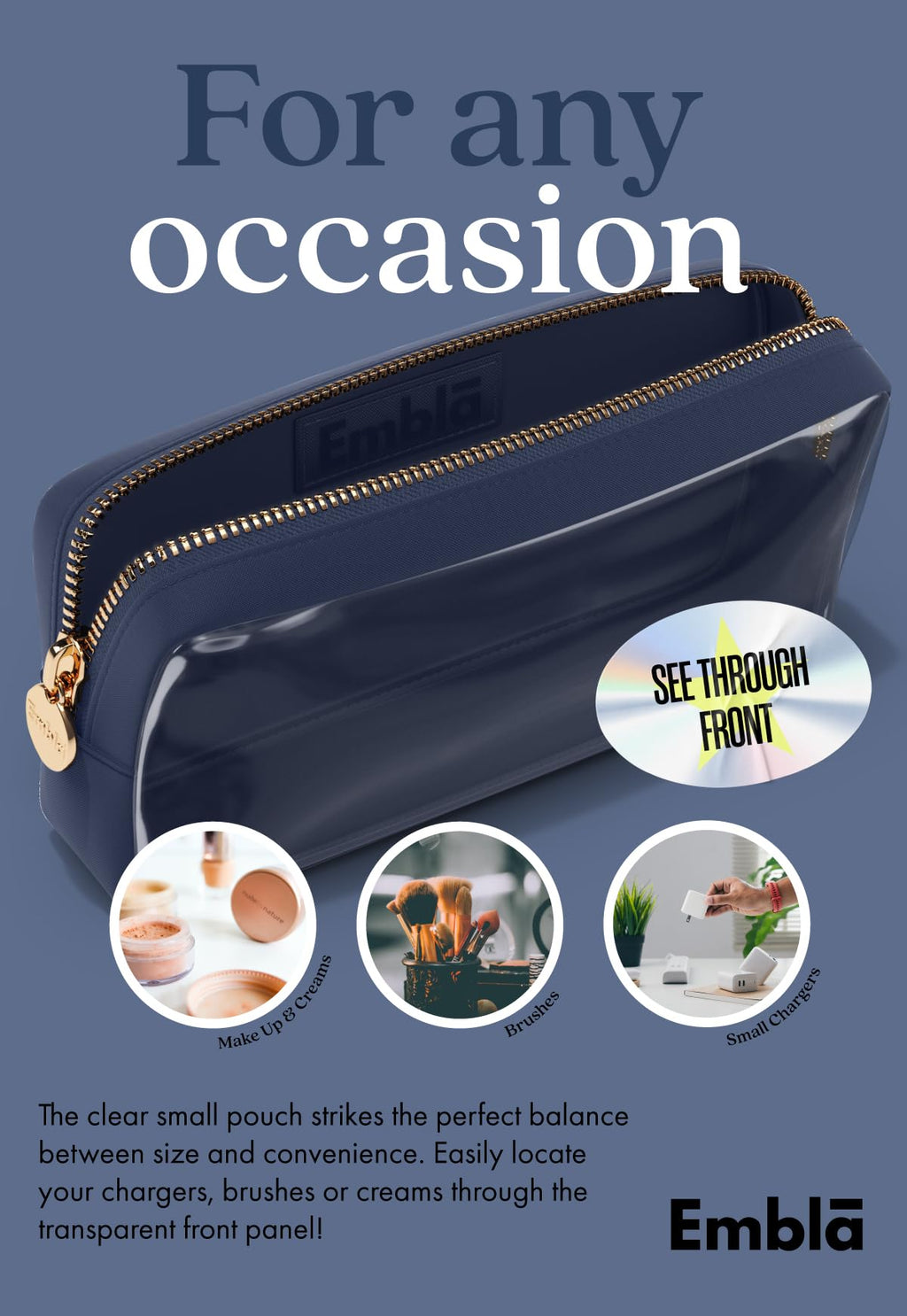 Makeup Bag for Women, Travel Cosmetic Organizer, Waterproof Toiletry Pouch