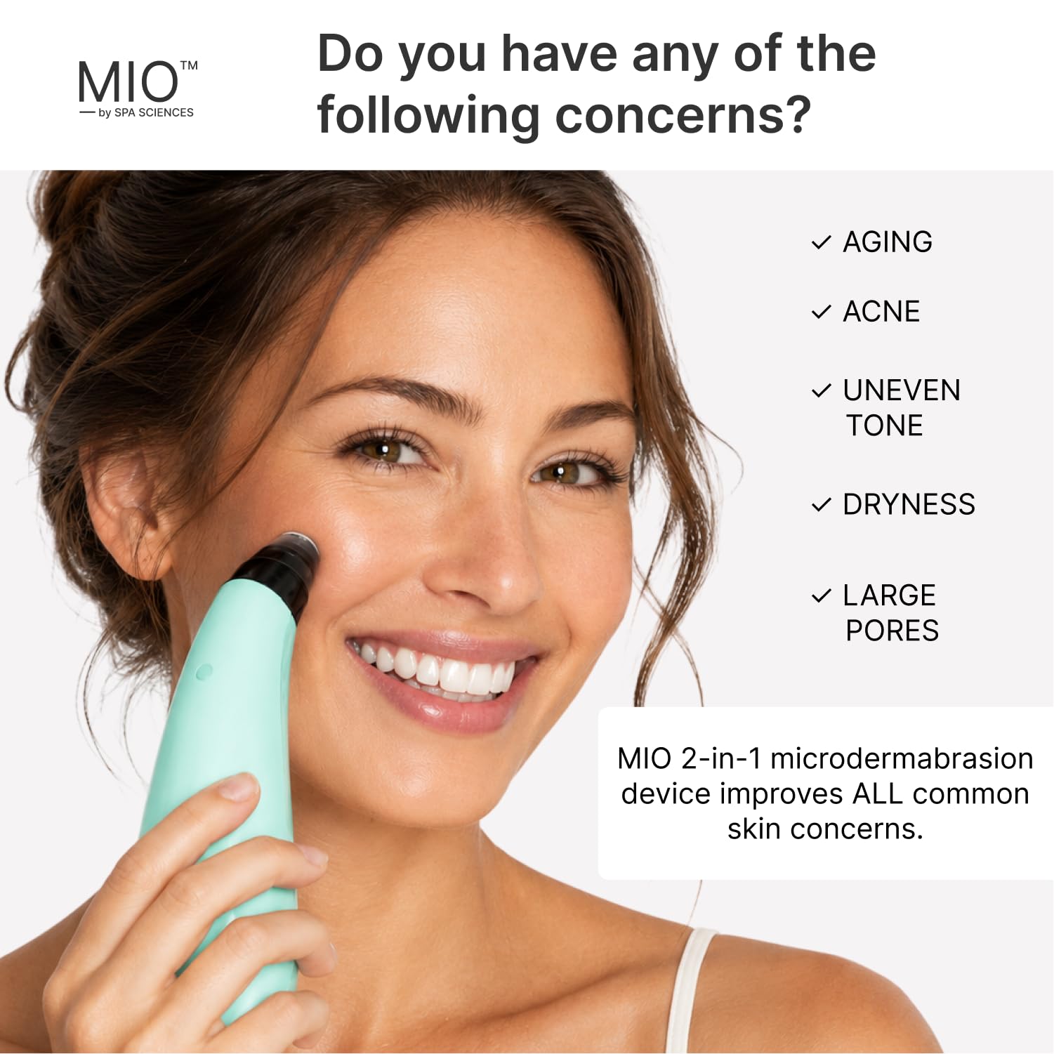 Spa Sciences MIO Diamond Microdermabrasion Blackhead Remover, Pore Suction Tool–Rechargeable-Dermatologist Recommended Skin Resurfacing System for Anti-Aging-Exfoliator for Acne Scars/Wrinkles (Mint)