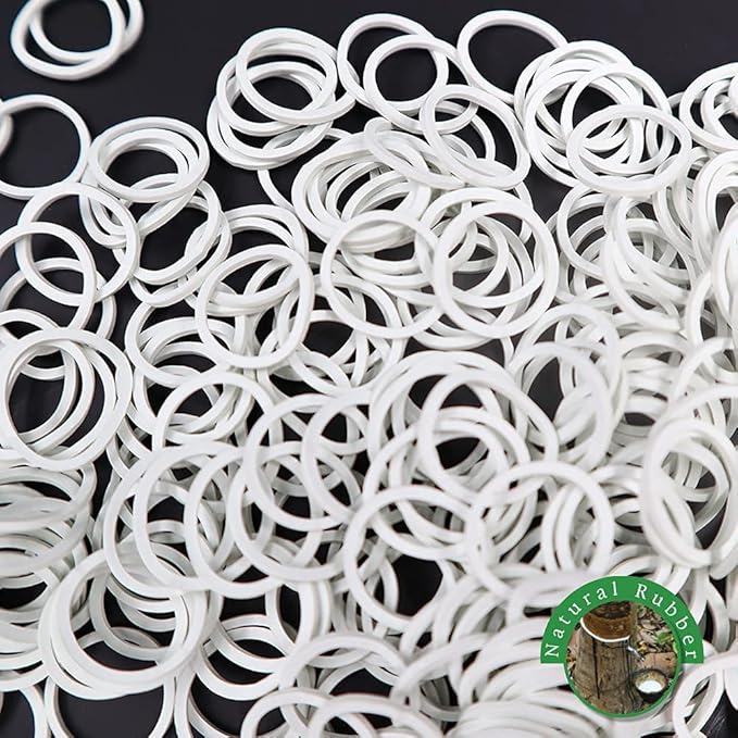Beauty Town 1000 Pcs Rubber Bands Hair Band Soft Elastic Hair Accessories Braids Mini Hair Ties Stretchy Hair Ties No Damage Rubber Bands for Hair (4-Packs) (White)