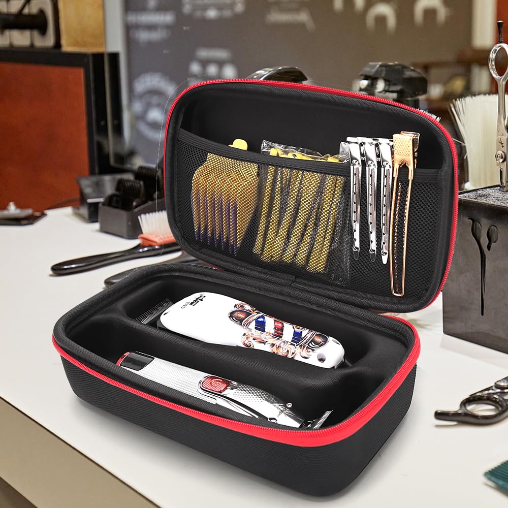 Barber Tool Bag,Case Compatible with Hair Clipper Barber, Clipper Bag for Barbers,Travel Storage Organizer for Comb Cutting Guide, Clipper Blade Oil, Cleaning Brush and Other Grooming Kit (Small)