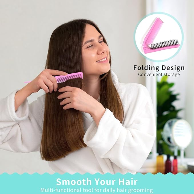 Hair Rollers Set 50Pcs with Clips for Long Short Medium Hair, Heatless Curls 36PCS for Hair, Sleep In Curlers for Comb Blowout Look Gift Set for Girls Women