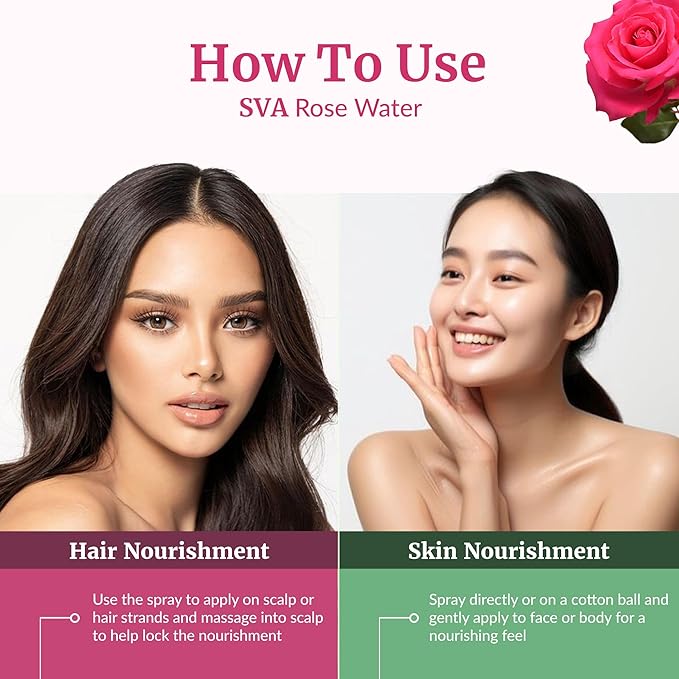 SVA Rose Water, Huge Bottle, Large Size, 32 Fl Oz (946 ml)
