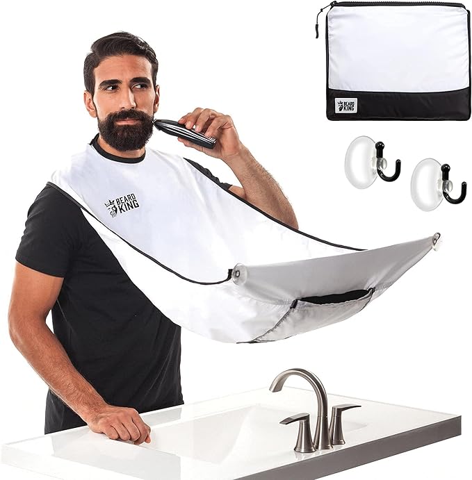 BEARD KING Beard Bib Apron - As Seen on Shark Tank – Gifts for Him, Stocking Stuffers for Men, Mens Gift