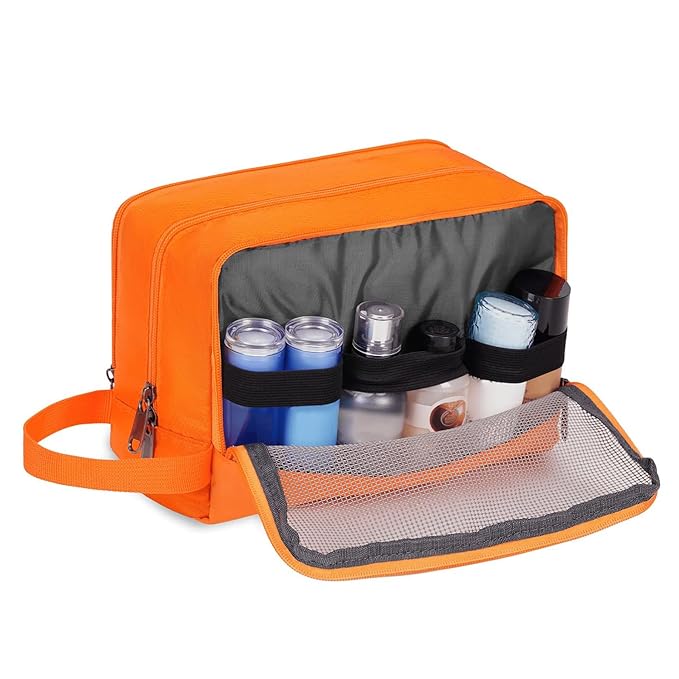 WANDF Travel Toiletry Bag for Men, Small Dopp Kit for Toiletries