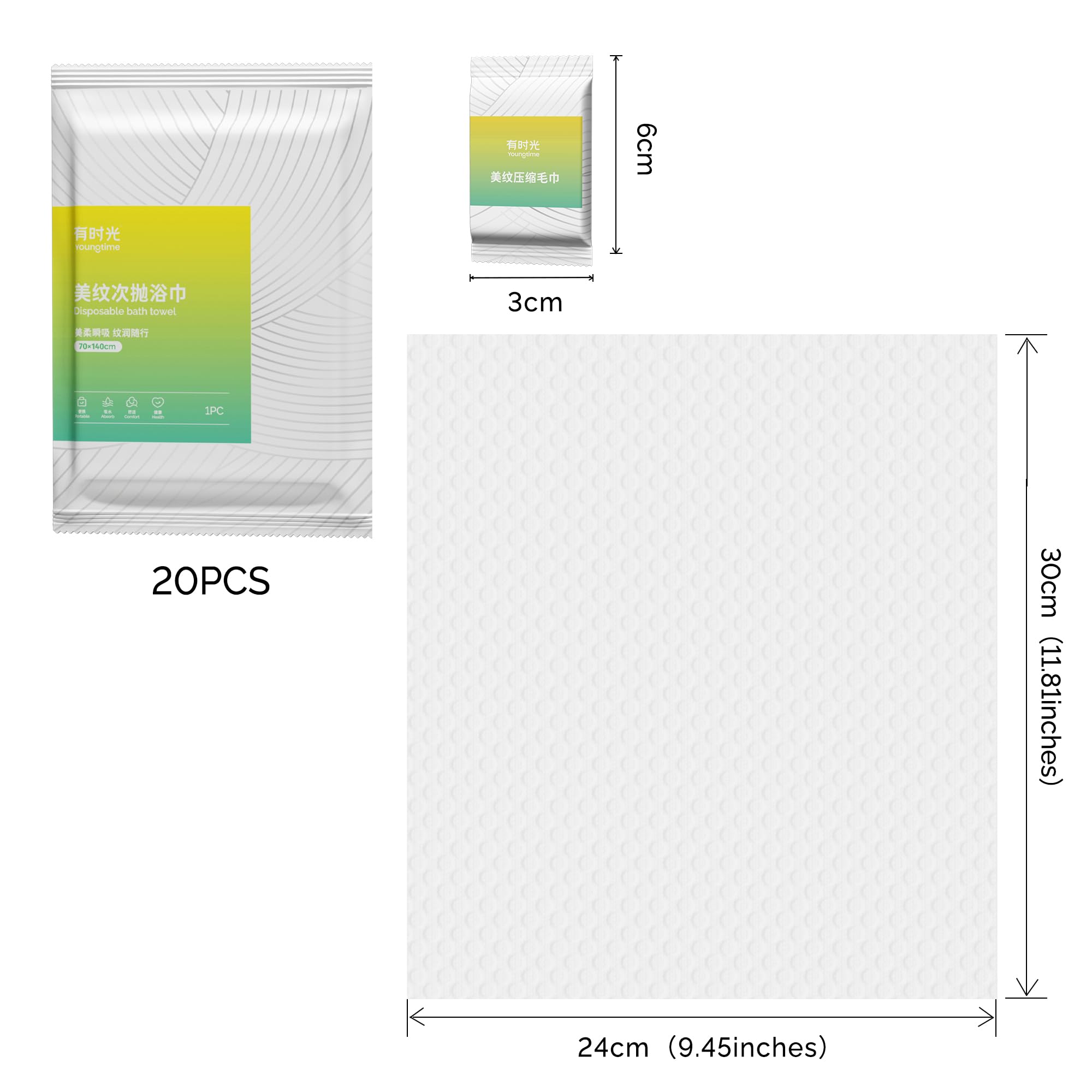 YOUNGTIME Mini Compressed Towels,Disposable Face Compressed Towel, Portable Compressed Coin Tissue for Travel,40 Pack