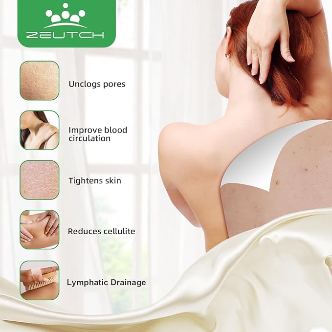 Zeutch Premium Dry Brushing Body Brush Set, Exfoliating & Glowing Skin
