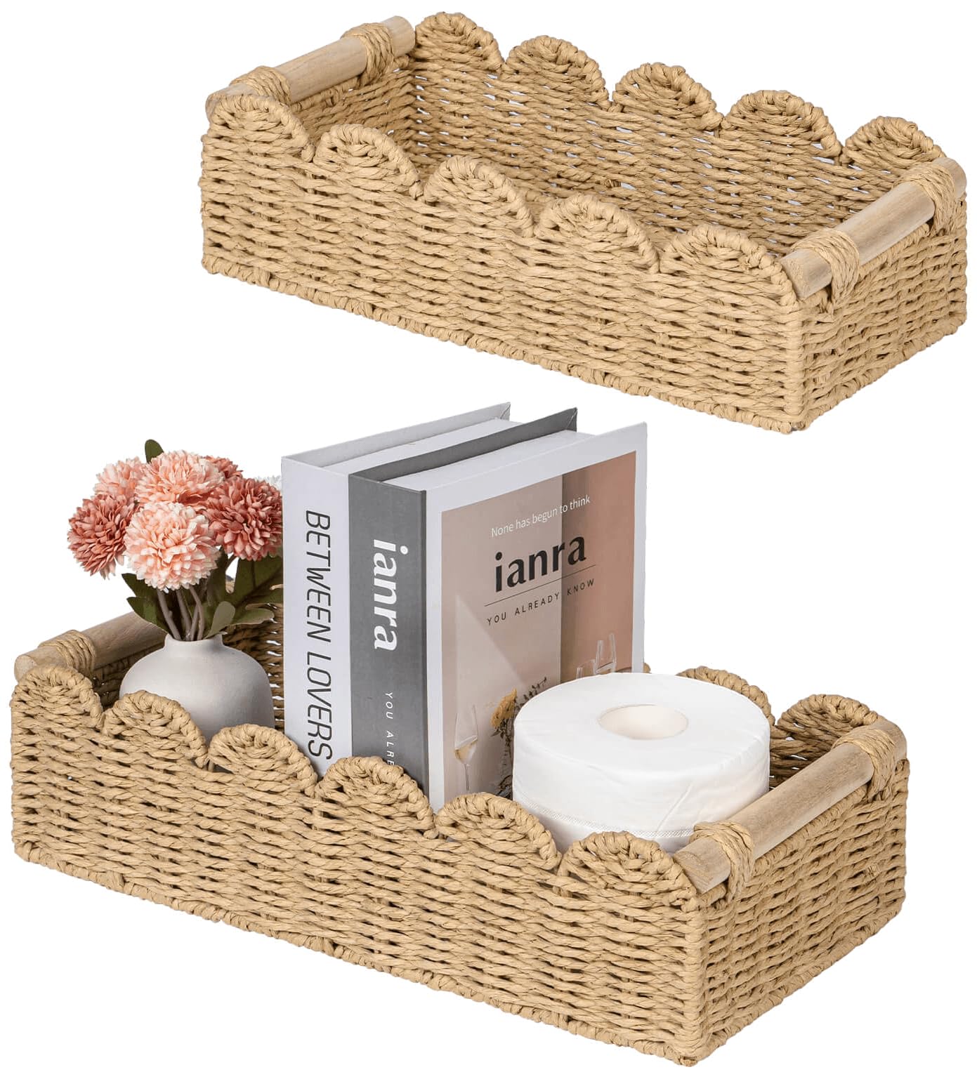 CubesLand Toilet Paper Storage Basket for Over Toilet Tank Storage