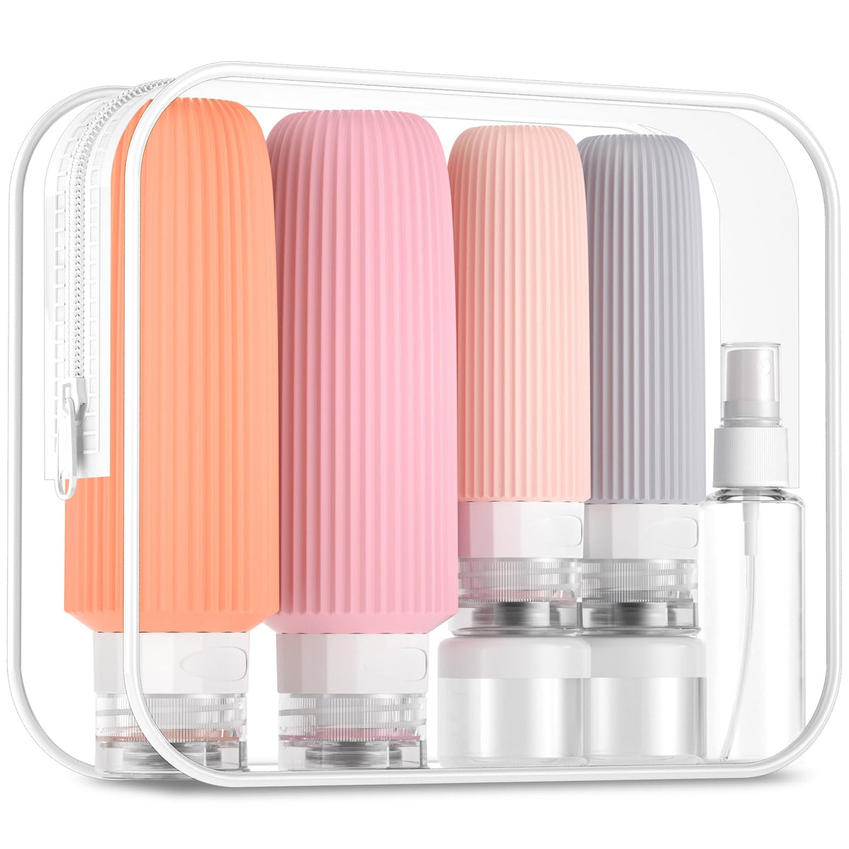 Mrsdry 16 Pack Travel Bottles for Toiletries, Large 6oz Silicone Travel Containers, Leak Proof Refillable Liquid Shampoo And Conditioner Travel Essentials
